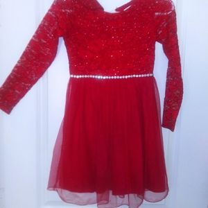 Speechless Red Lace Girls Dress